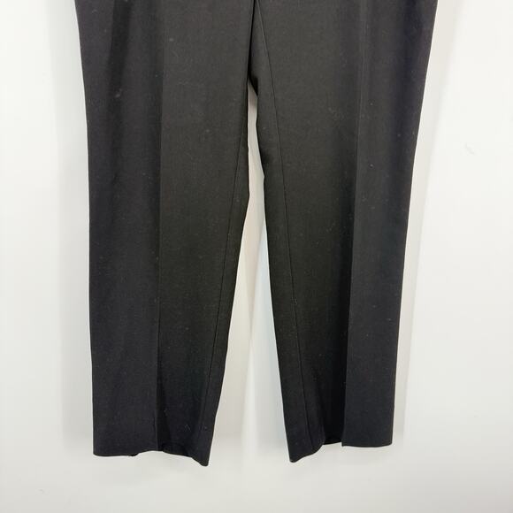 Chicos 1.5 Flat Front Dress Pants size Medium Black 29" inseam Taper Leg - Picture 3 of 11